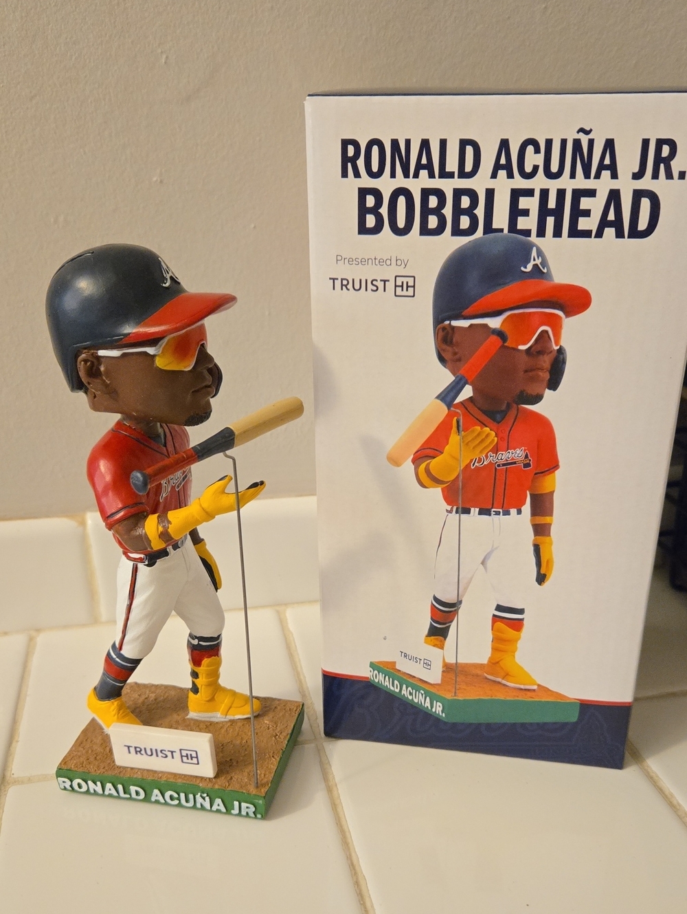 BRAND NEW - Ronald Acuna Jr Bat Flip Bobblehead - Atlanta Braves